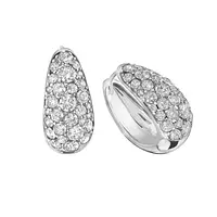 Rent Monaco Dome Pave Eco Diamond Puff Earrings