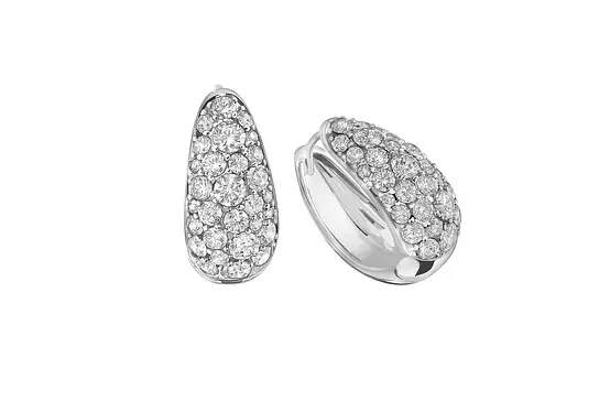 Rent Monaco Dome Pave Eco Diamond Puff Earrings
