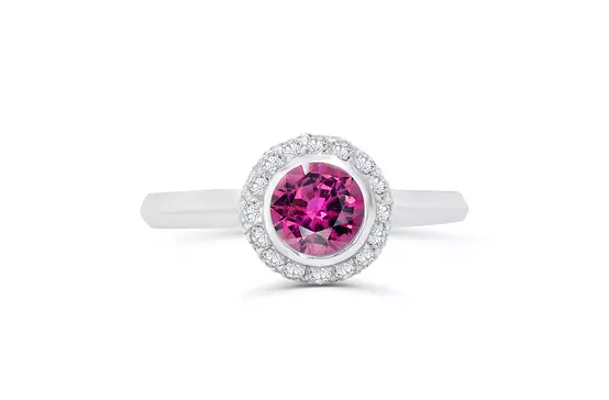 pink tourmaline and diamond ring for women on rent