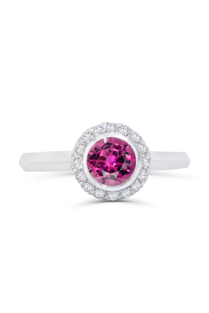 pink tourmaline and diamond ring for women on rent
