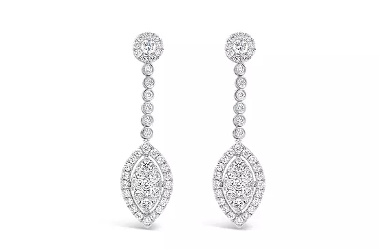 Diamond drop earrings for rent