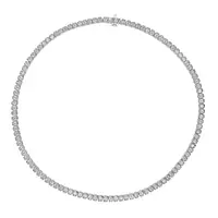 Rent Emerald Shaped Bezel Eco Diamonds Tennis Necklace