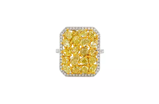 Yellow diamonds ring for rent