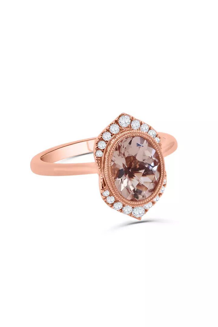rose gold diamond ring for rent for women online