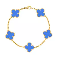 Van Cleef and Arpel Blue Alhambra Bracelet for Rent