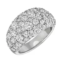 Rent Pave Eco Diamonds Pave Dome Cocktail Ring