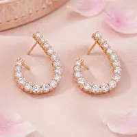 Borrow yellow gold hoop earrings on women online