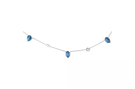 blue diamond necklace for women on rent