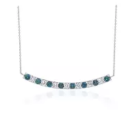 rent blue and white diamonds bar necklace for special occasion