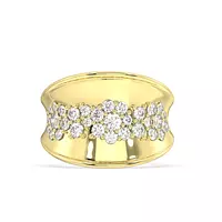 Rent Vivienne Concave Eco Diamonds Cocktail Ring