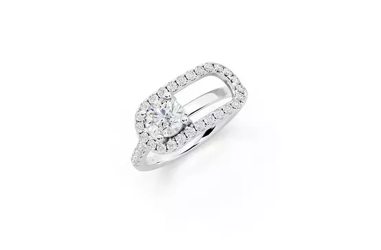 Rent Paperclip Eco Diamonds Fashion Ring
