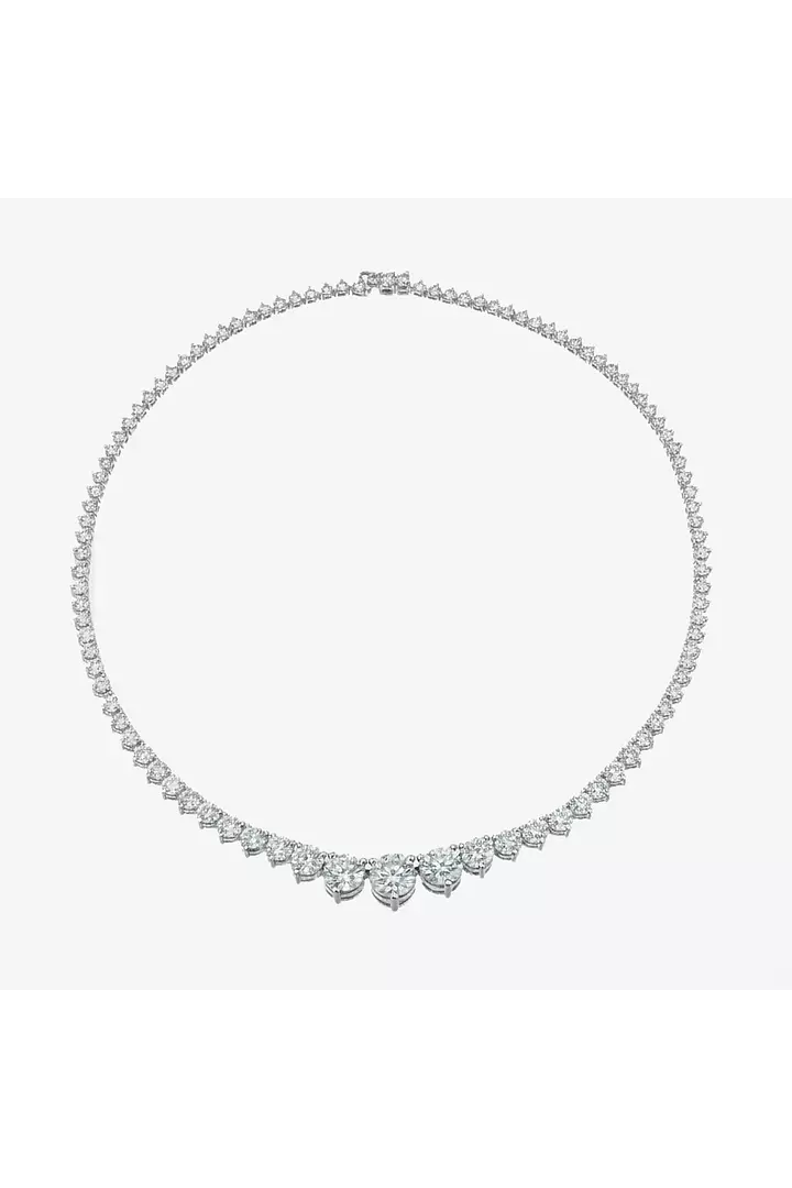 Bezel Set Emerald Shaped Eco Diamonds Tennis Bracelet