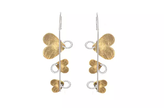 gold drop earrings on rent for women