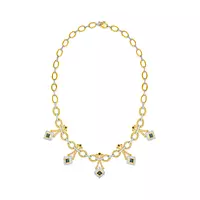 Yellow gold and diamonds heavy necklace for rent for weddings and brides