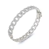 rent braided diamond white gold bracelet for wedding day