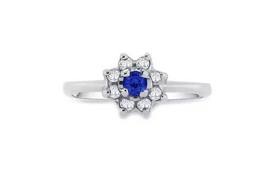 sapphire and diamonds lady D cocktail ring for rent or borrow