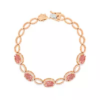 rent morganite and diamonds fashion bracelet in rose gold