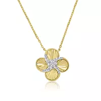 Rent gold and diamonds flower necklace 