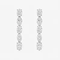 diamond drop earrings on a model for rent