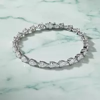 Rent Pear Shaped Eco Diamonds Tennis Bracelet