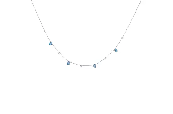 blue diamond necklace for women on rent