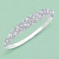 Rent Eco Diamonds Pave Dome Bangle