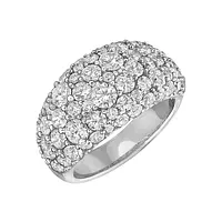 Rent pave diamonds dome fashion cocktail ring for wedding or special event