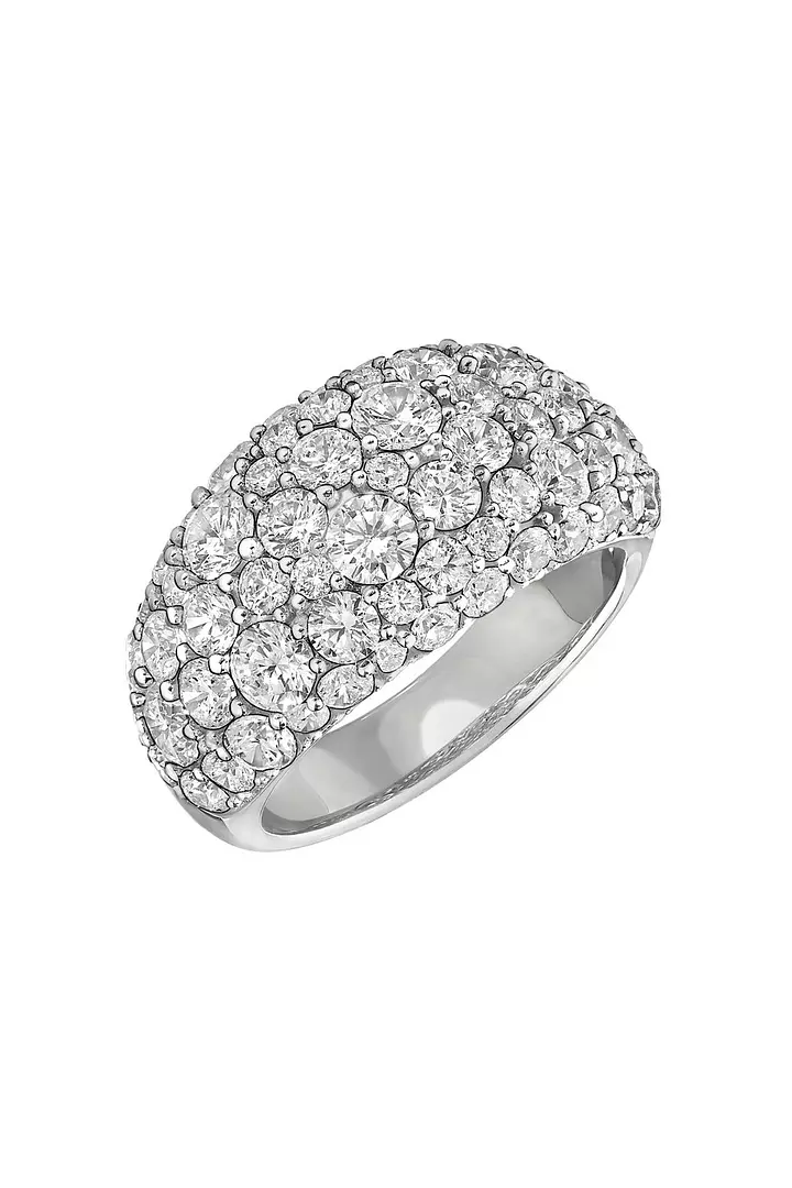 Rent pave diamonds dome fashion cocktail ring for wedding or special event