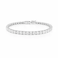 rent diamond bracelet round in white gold 
