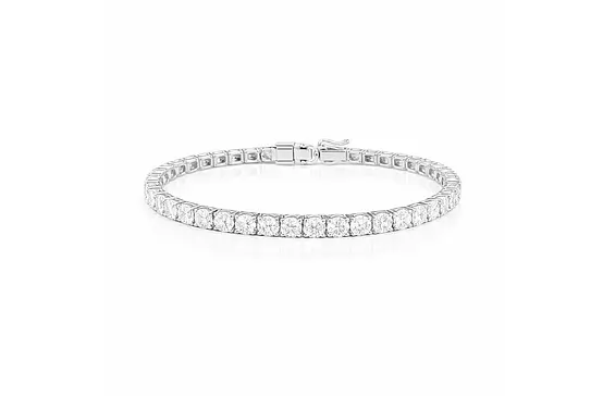 rent diamond bracelet round in white gold 