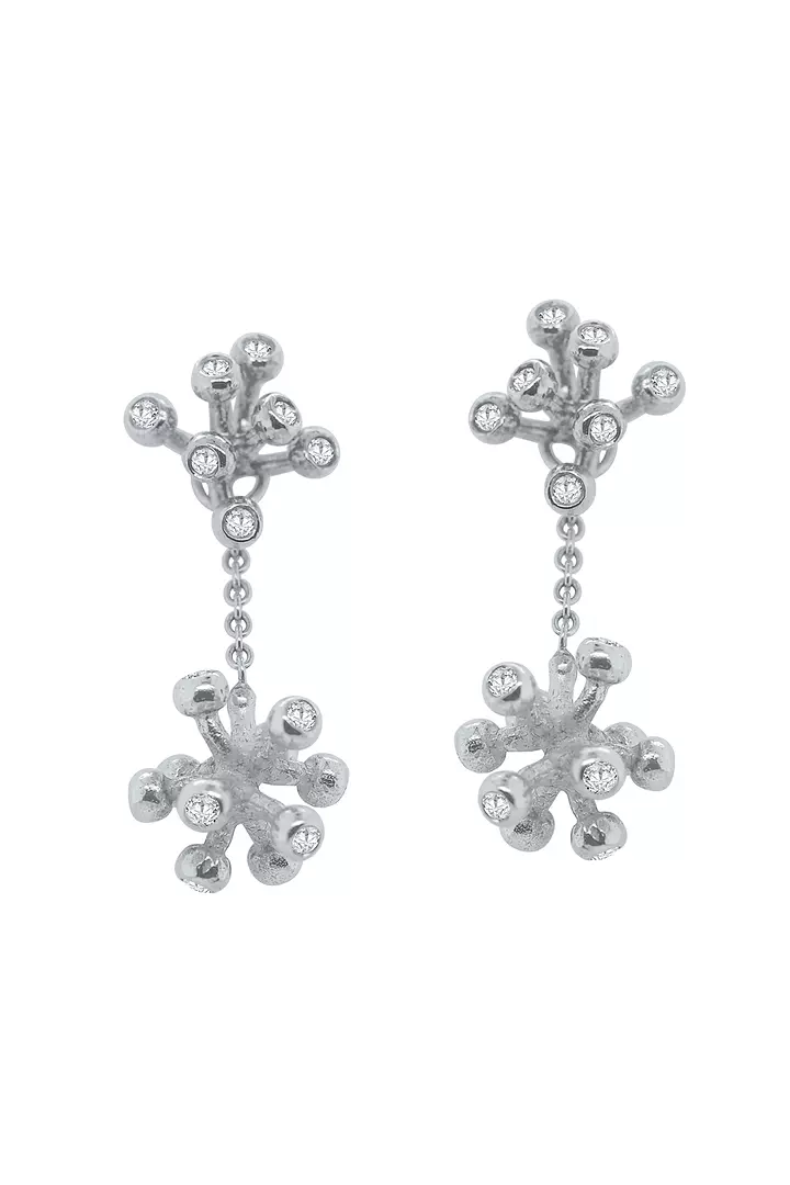 sterling silver and diamond earrings on rent for women