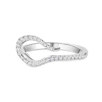 silver pave diamond ring for women on rent