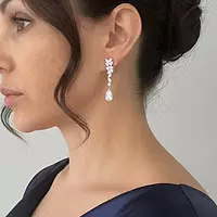 Rent Royals Wedding Eco Diamonds Drop Earrings