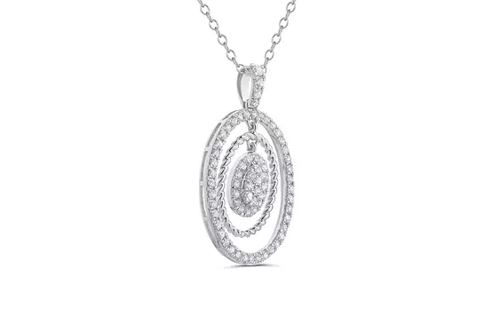 Rent diamond circle necklace pendant for a wedding