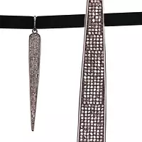 diamond pendant choker necklace on rent for women