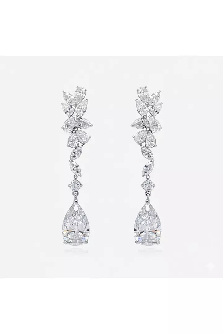 Royals Wedding Eco Diamonds Drop Earrings