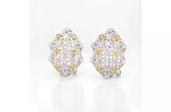 rent fancy yellow diamonds bridal earrings for wedding day jewelry