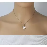 rent rose gold and mother of pearl diamond necklace