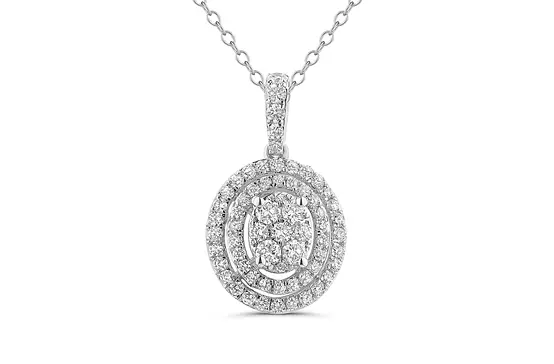 rent circle diamond pendant