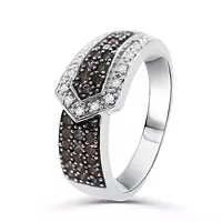 borrow chocolate and white diamond rings online for women