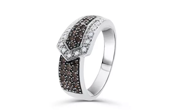 borrow chocolate and white diamond rings online for women
