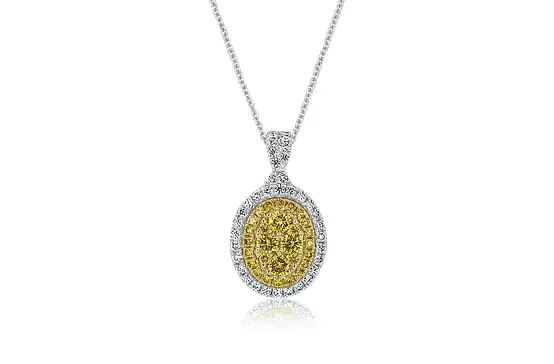 yellow diamonds necklace for rent