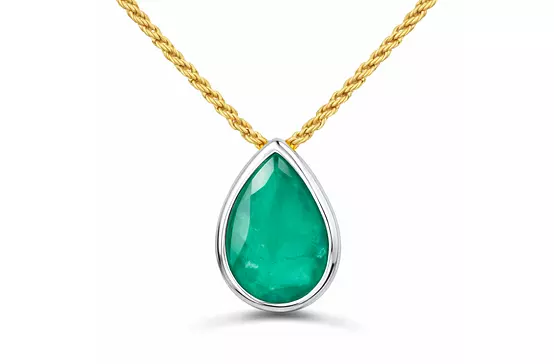 Rent Emerald and Diamond Gold Necklace for a Wedding