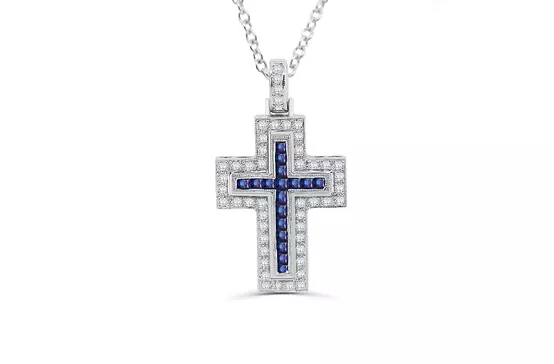 borrow diamond cross pendant for women online