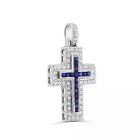 borrow diamond cross pendant for women online