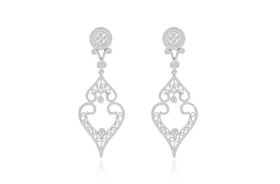 rent diamond drop earrings for wedding day