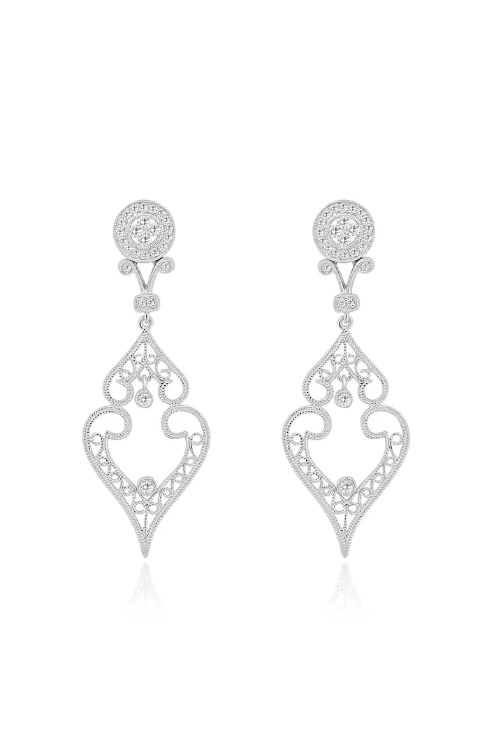rent diamond drop earrings for wedding day