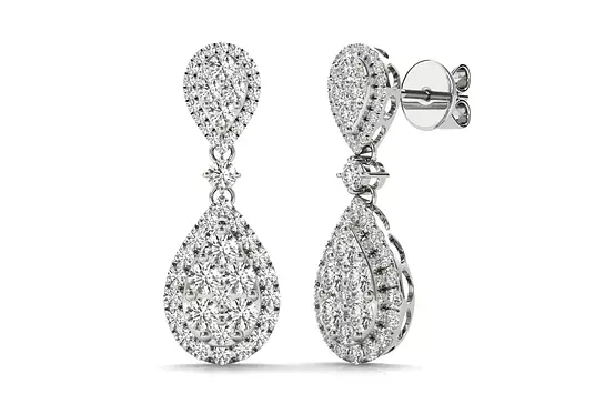 rent diamond designer brand drop earrings
