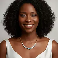 Rent White Blue Graduated Diamonds Necklace for bride