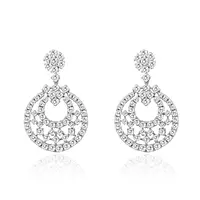 rent circle diamond drop earrings